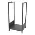 Soporte para leña 39x35x76 cm negro