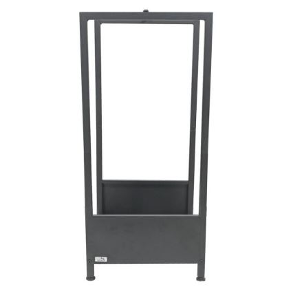 Soporte para leña 39x35x76 cm negro