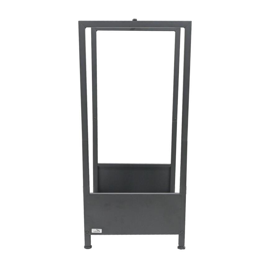 Soporte para leña 39x35x76 cm negro