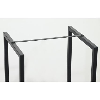 Soporte para leña 39x35x76 cm negro