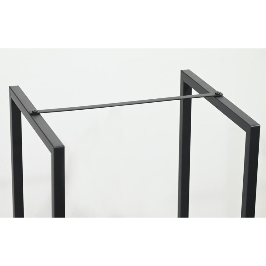Soporte para leña 39x35x76 cm negro
