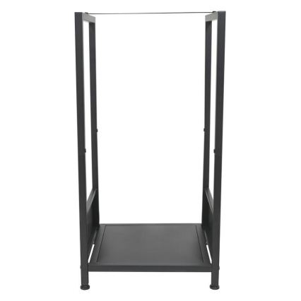 Soporte para leña 39x35x76 cm negro