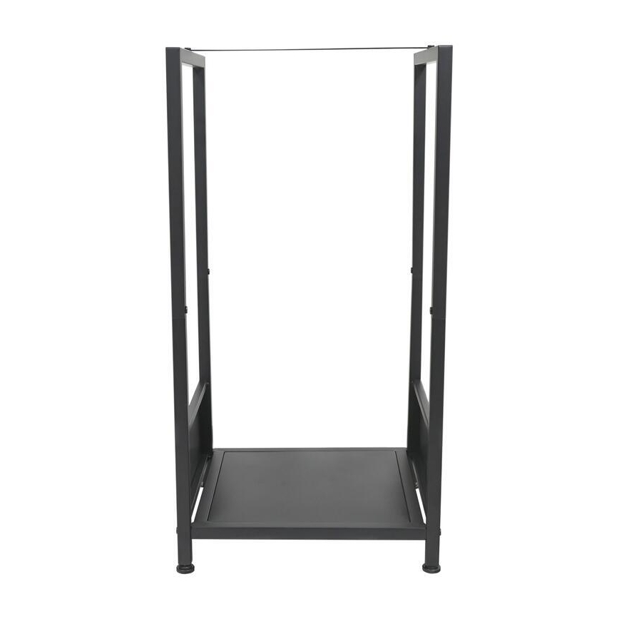Soporte para leña 39x35x76 cm negro