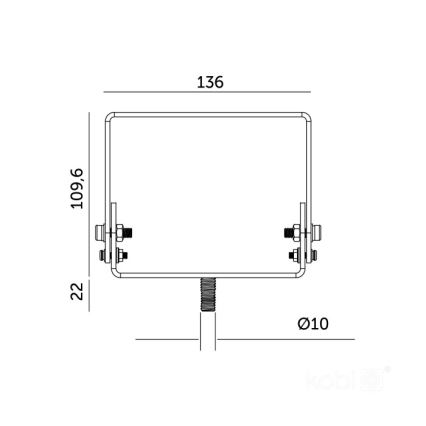 Soporte para luminaria industrial HIGHBAY, color negro