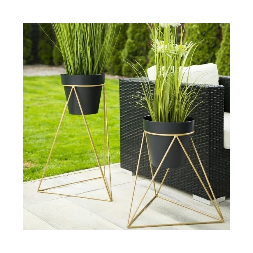 Soporte para maceta TRIANGL 40x45 cm dorado