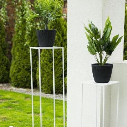 Soporte para plantas 100x24 cm blanco