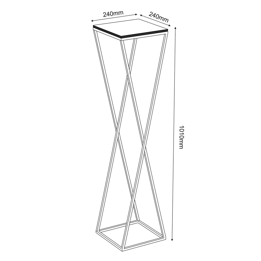 Soporte para plantas 100x24 cm negro