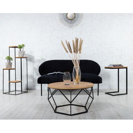 Soporte para plantas 110x40 cm negro/marrón