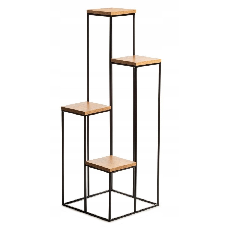 Soporte para plantas 110x40 cm negro/marrón