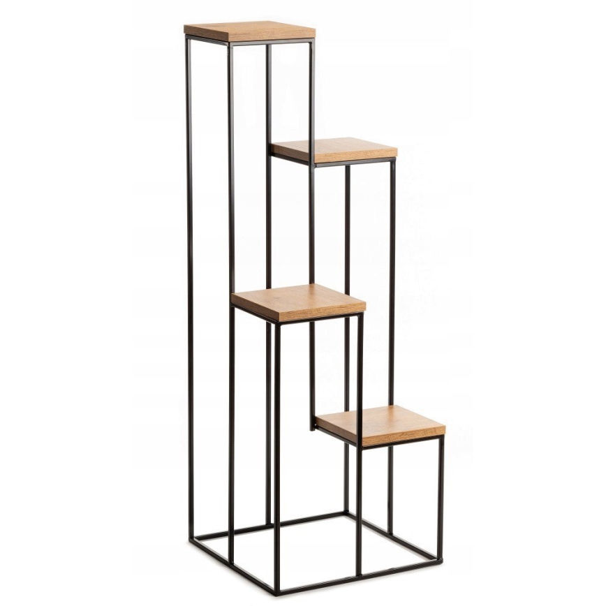 Soporte para plantas 110x40 cm negro/marrón