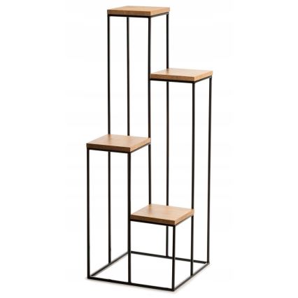Soporte para plantas 110x40 cm negro/marrón