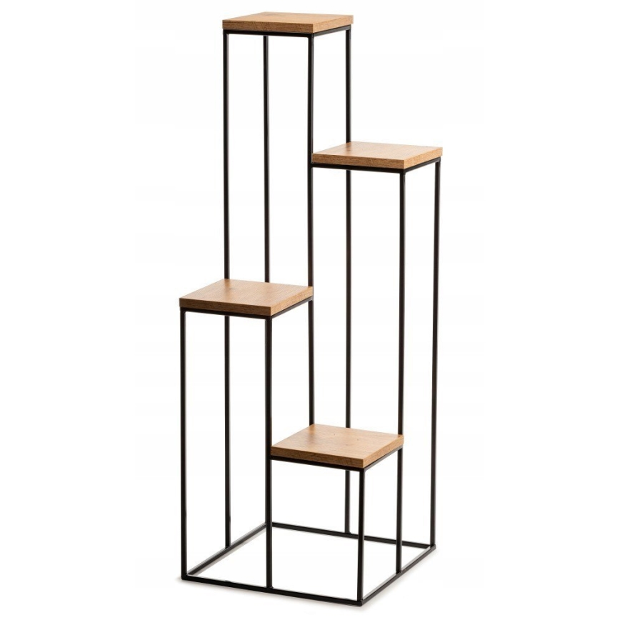 Soporte para plantas 110x40 cm negro/marrón