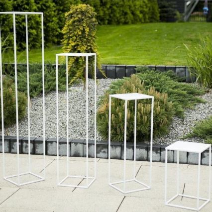 Soporte para flores 40x24 cm blanco