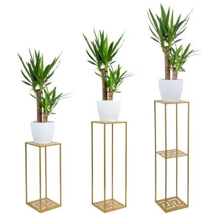 Soporte para flores 60x24 cm dorado