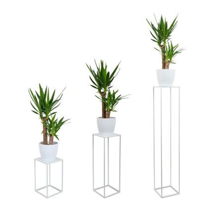 Soporte para plantas 70x24 cm blanco