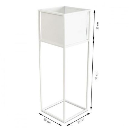 Soporte para plantas 70x24 cm blanco