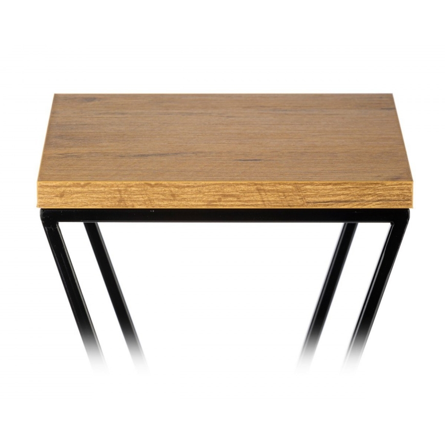Soporte para plantas 70x24 cm negro/marrón