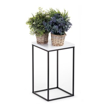 Soporte para plantas BASICLOFT 40x24 blanco/negro