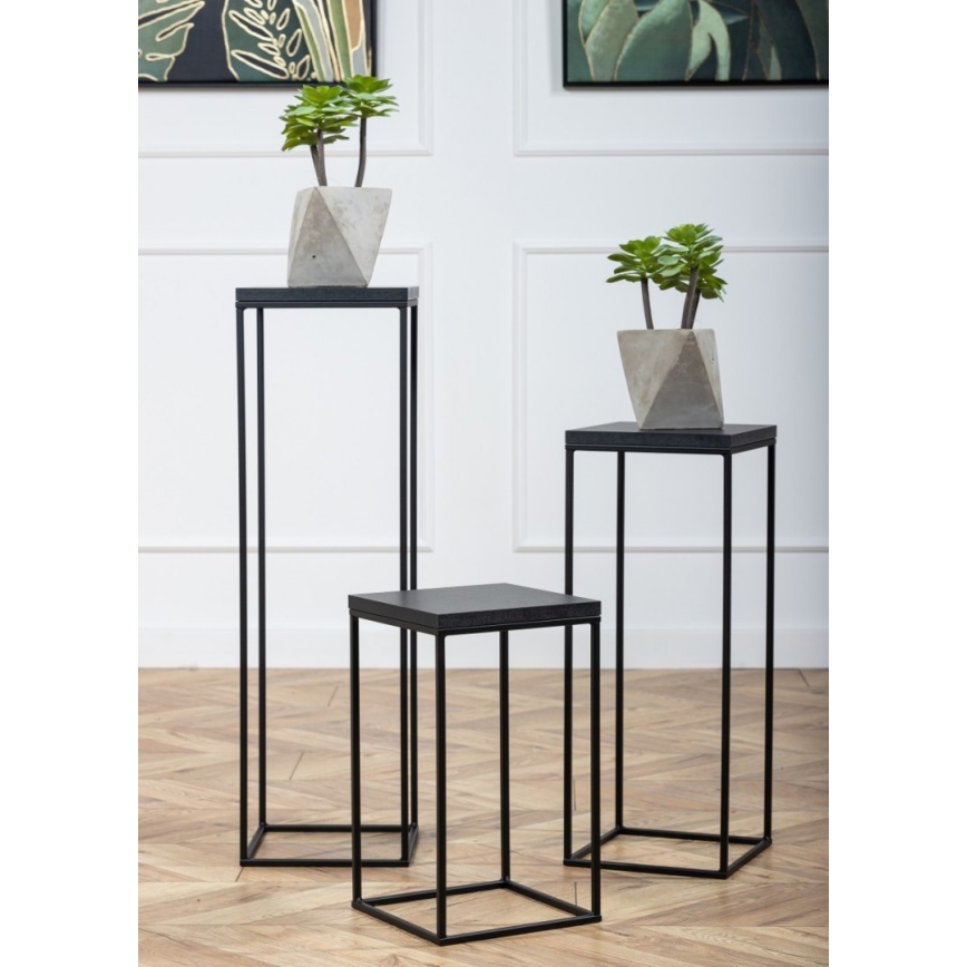 Soporte para plantas BASICLOFT 60x24 negro