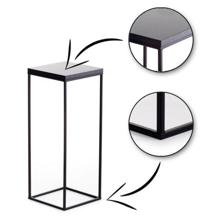 Soporte para plantas BASICLOFT 60x24 negro