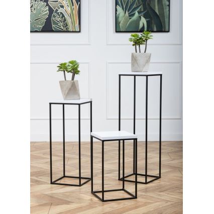 Soporte para plantas BASICLOFT 60x24 negro/blanco