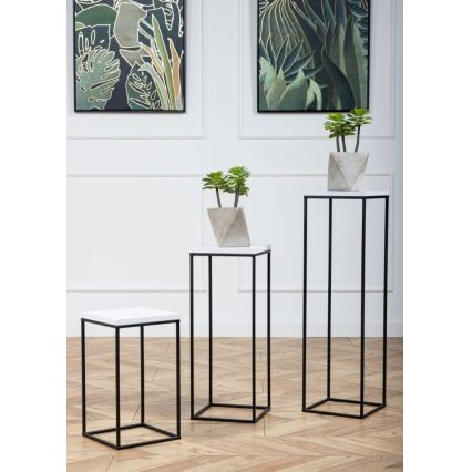 Soporte para plantas BASICLOFT 60x24 negro/blanco