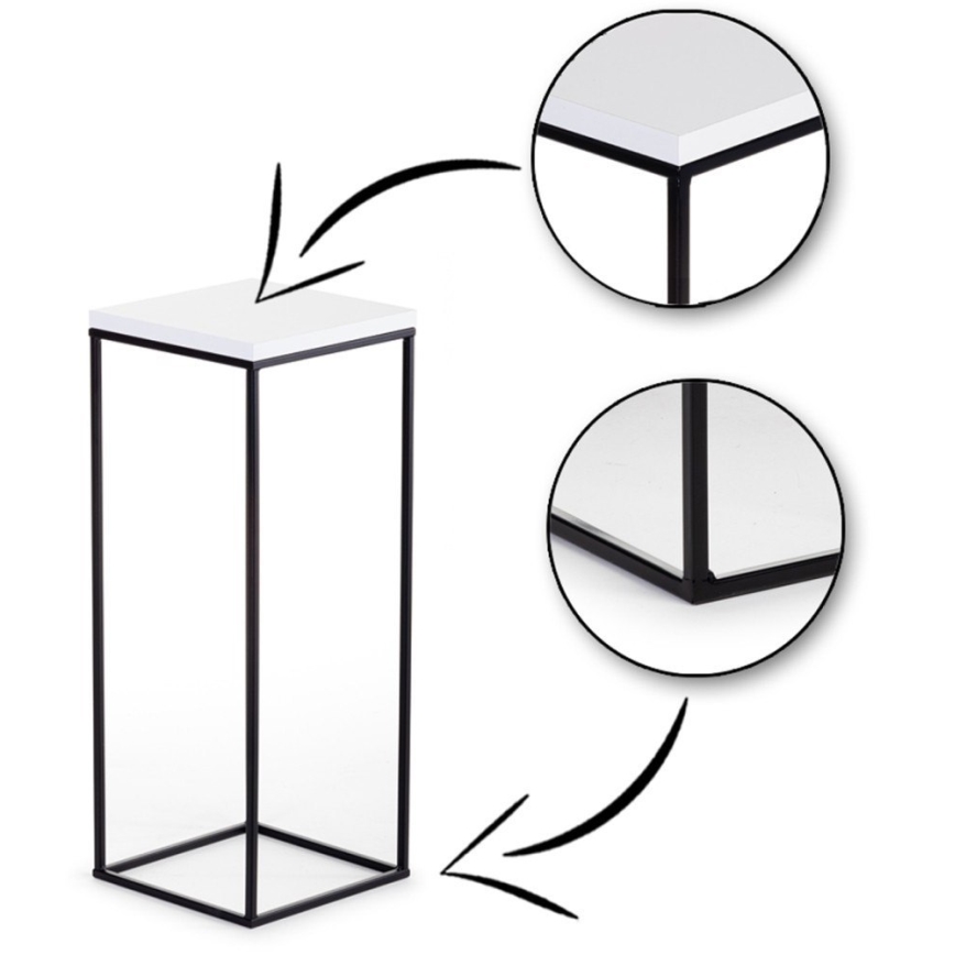 Soporte para plantas BASICLOFT 60x24 negro/blanco