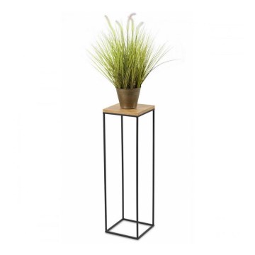 Soporte para plantas BASICLOFT 80x24 negro/marrón