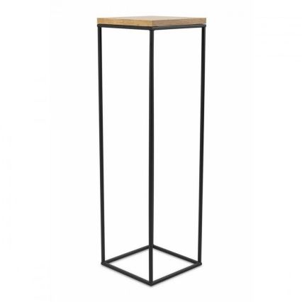 Soporte para plantas BASICLOFT 80x24 negro/marrón
