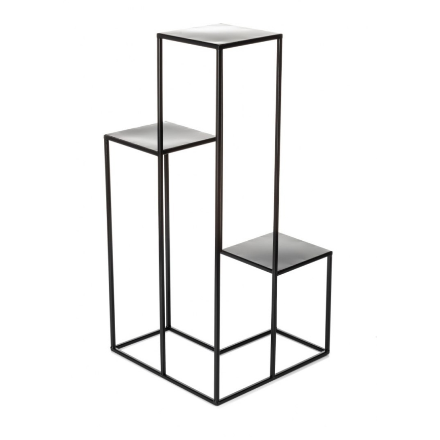 Soporte para plantas KASKADA 85x40 cm negro