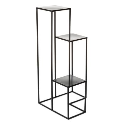 Soporte para plantas KASKADA 85x40 cm negro