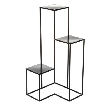 Soporte para plantas KASKADA 85x40 cm negro