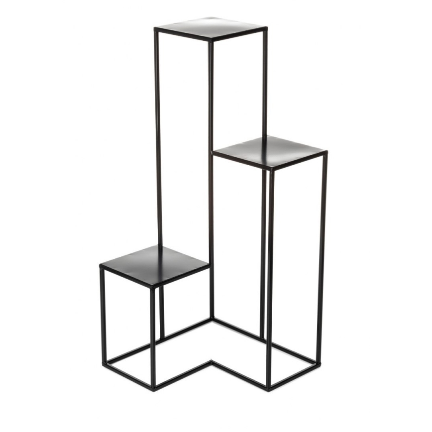 Soporte para plantas KASKADA 85x40 cm negro