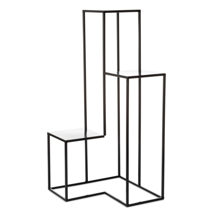 Soporte para plantas KASKADA 85x40 cm negro