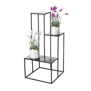 Soporte para plantas KASKADA 85x40 cm negro