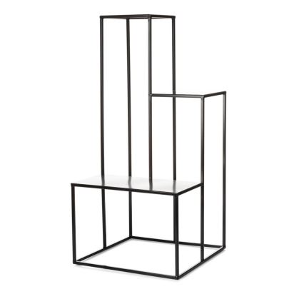 Soporte para plantas KASKADA 85x40 cm negro