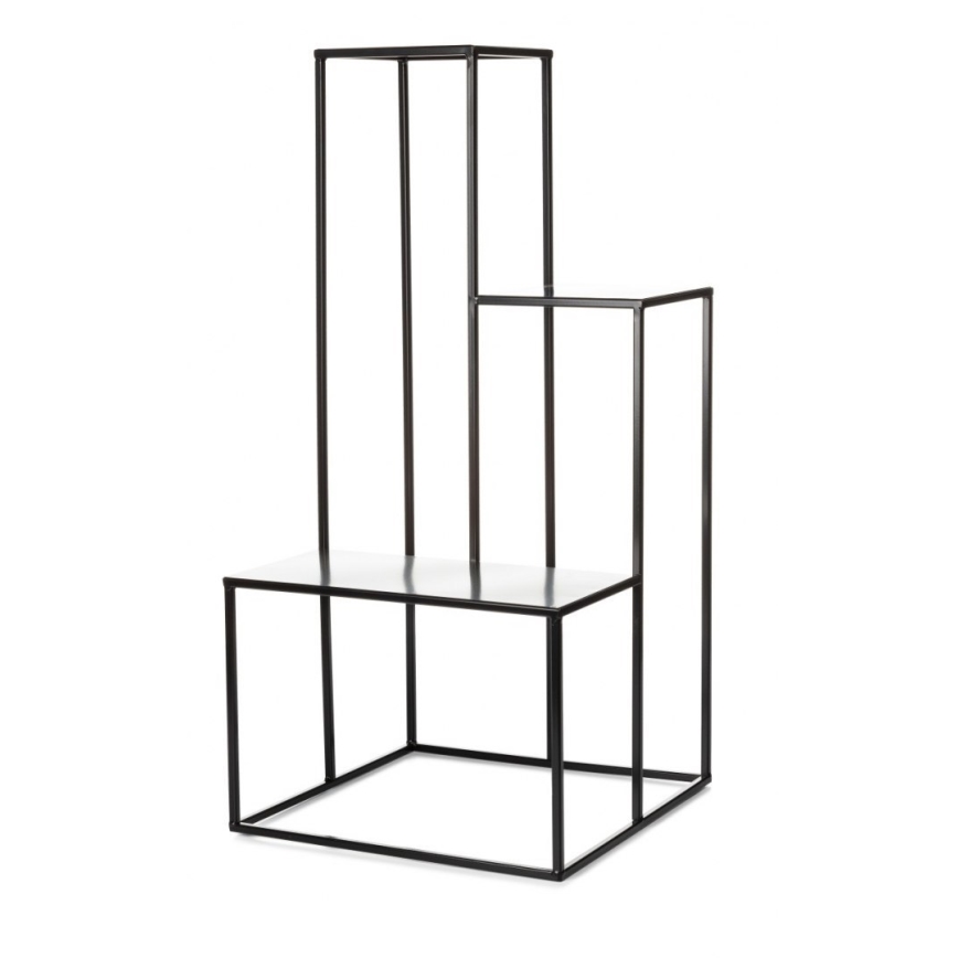Soporte para plantas KASKADA 85x40 cm negro