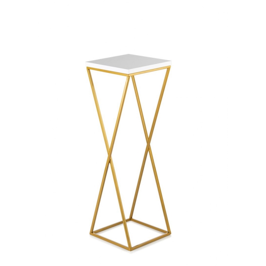 Soporte para plantas LOFT 70x24 cm dorado/blanco