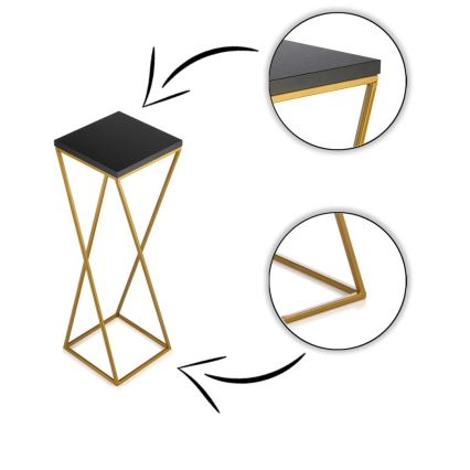 Soporte para plantas LOFT 70x24 cm dorado/negro