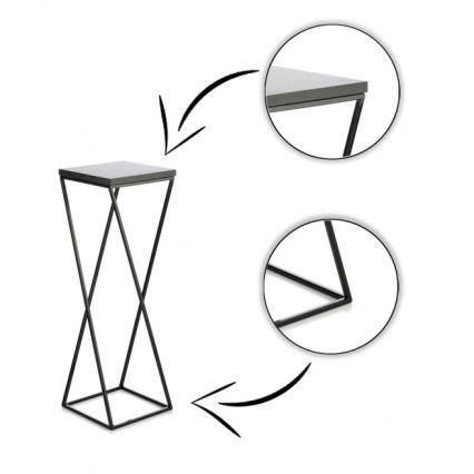 Soporte para plantas LOFT 70x24 cm negro