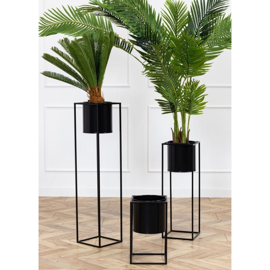 Soporte para plantas RING 40x23 cm negro