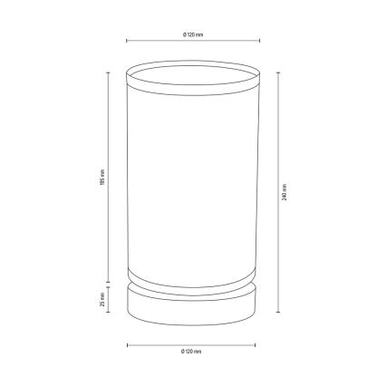 Lámpara de mesa FIRE 1xE27/25W/230V roble/beige roble