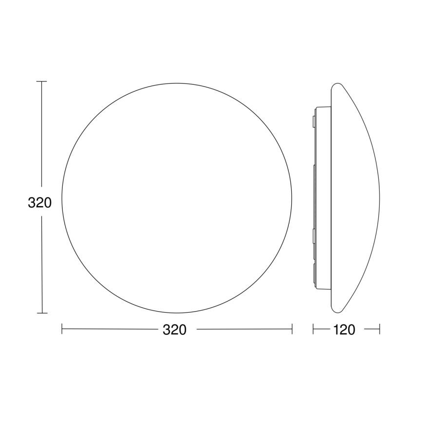 Steinel 056087 - Plafón LED para baños RSPROP2 LED/15,5W/230V 4000K IP54