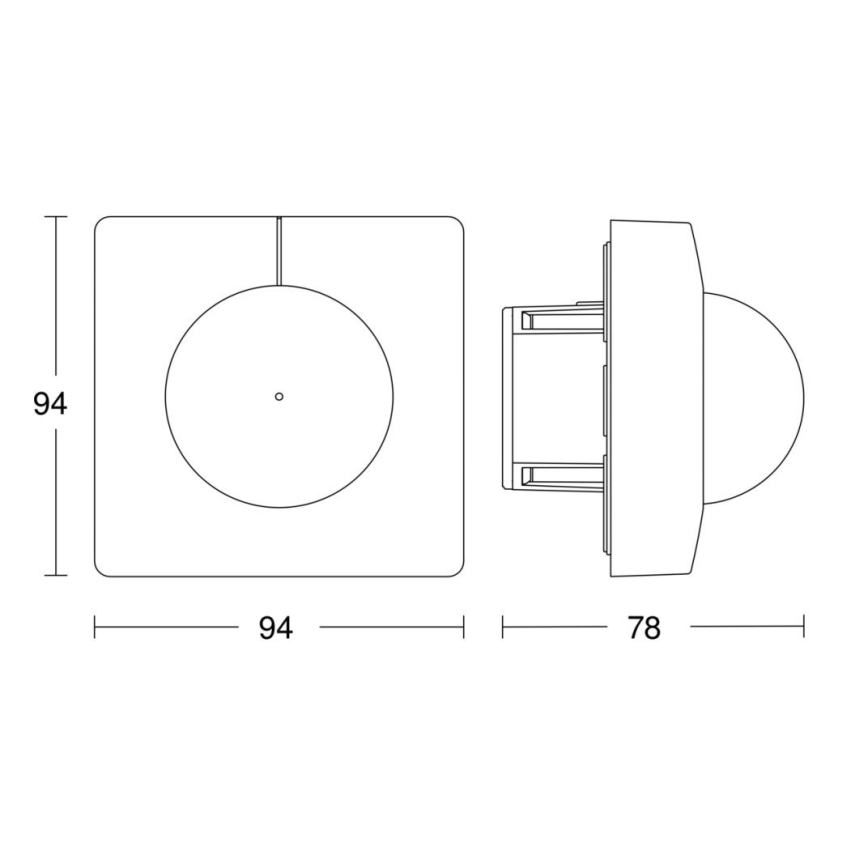 Steinel 057244 - Sensor de movimiento IS 3360 DALI-2 IP20 cuadrado blanco