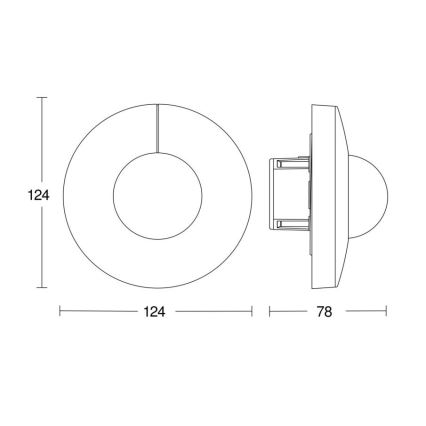Steinel 058197 - sensor de movimiento IS 3360-R KNX V3 IP54 redondeado blanco