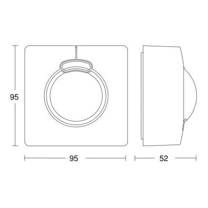 Steinel 058210 - Sensor de movimiento HF 3360 V3 KNX IP54 cuadrado blanco