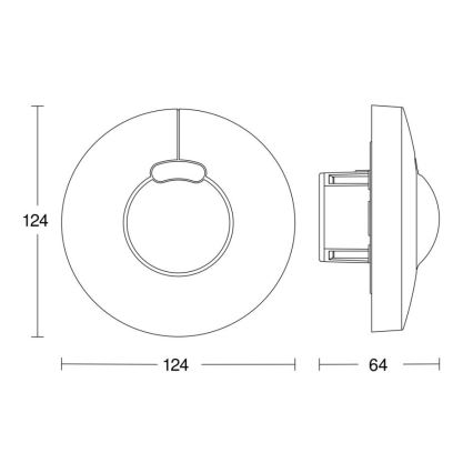 Steinel 058241 - Sensor de movimiento HF 3360 V3 KNX redondo blanco