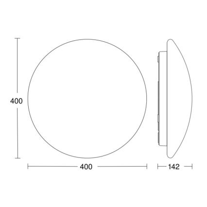 STEINEL 058593 - Plafón LED de baño con sensor RS PRO LED/20W/230V 4000K IP54