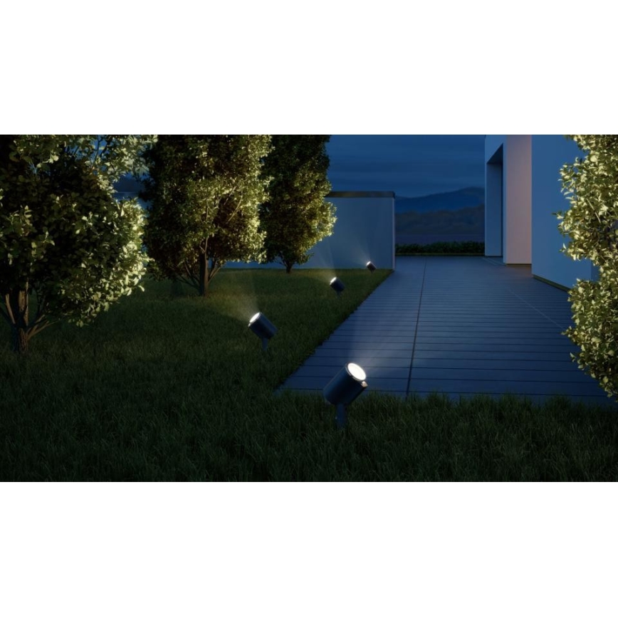 Steinel 058692 - Lámpara LED de exterior con sensor crepuscular SPOT GARDEN 1xGU10/7,86W/230V IP44