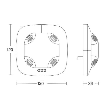 Steinel 059514 - Detector de presencia US 360 KNX blanco